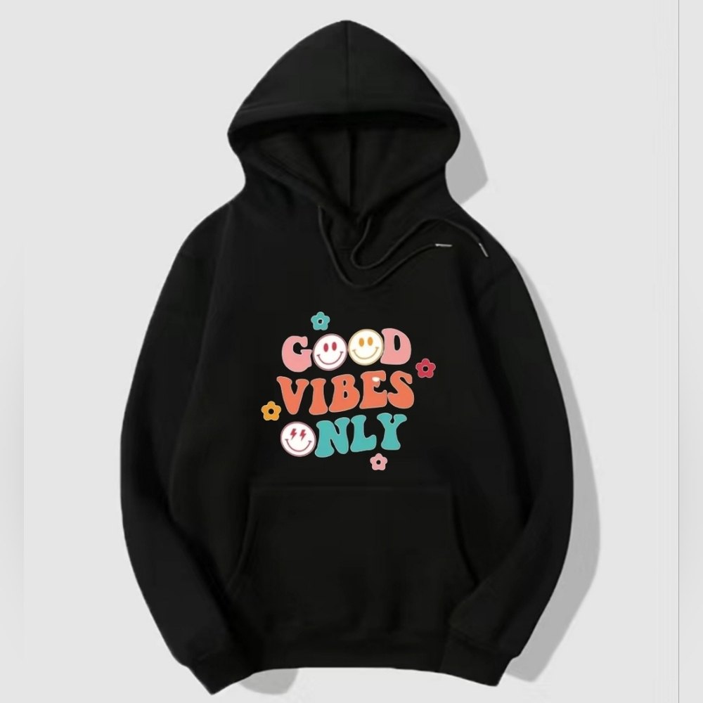 - "Good vibes " ✌️ CUSTOM HOODIE SWEATSHIRT PEPEPIZZAZZ